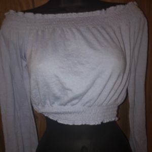 Thirfted Off-Shoulder Top